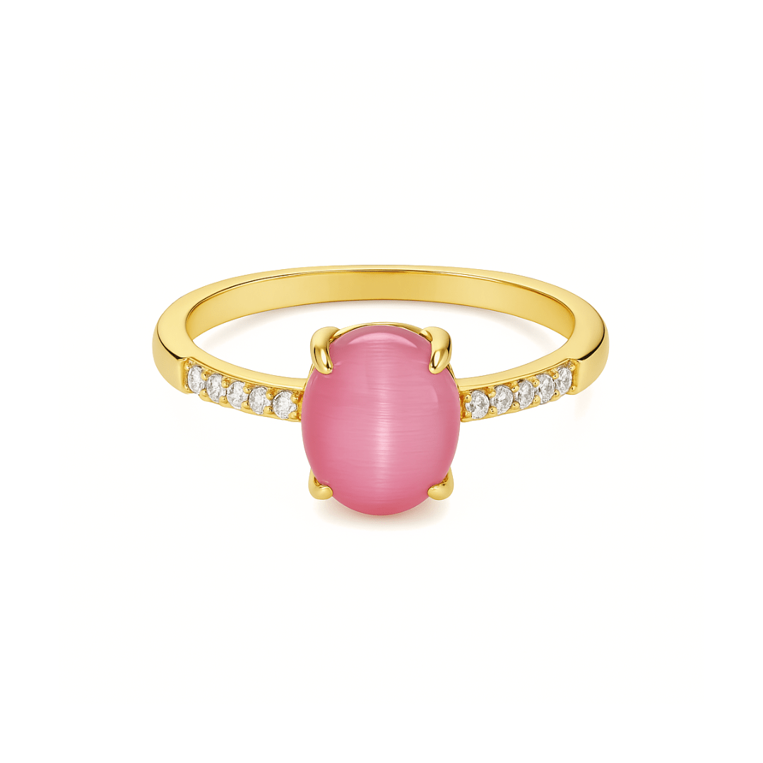Ring ā Rose Quartz & Opal